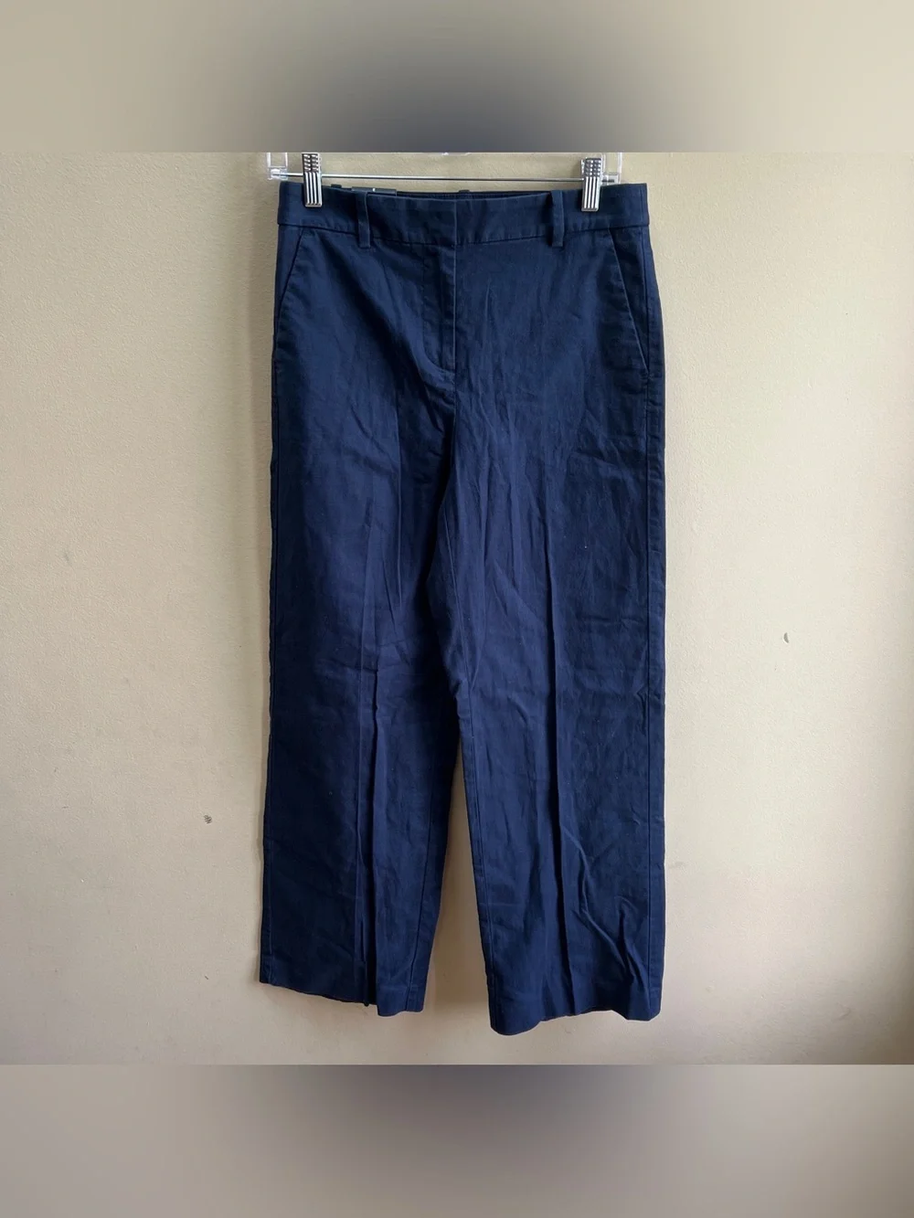 NWT J Crew Remy Navy Linen Blend Pants Sz 2
